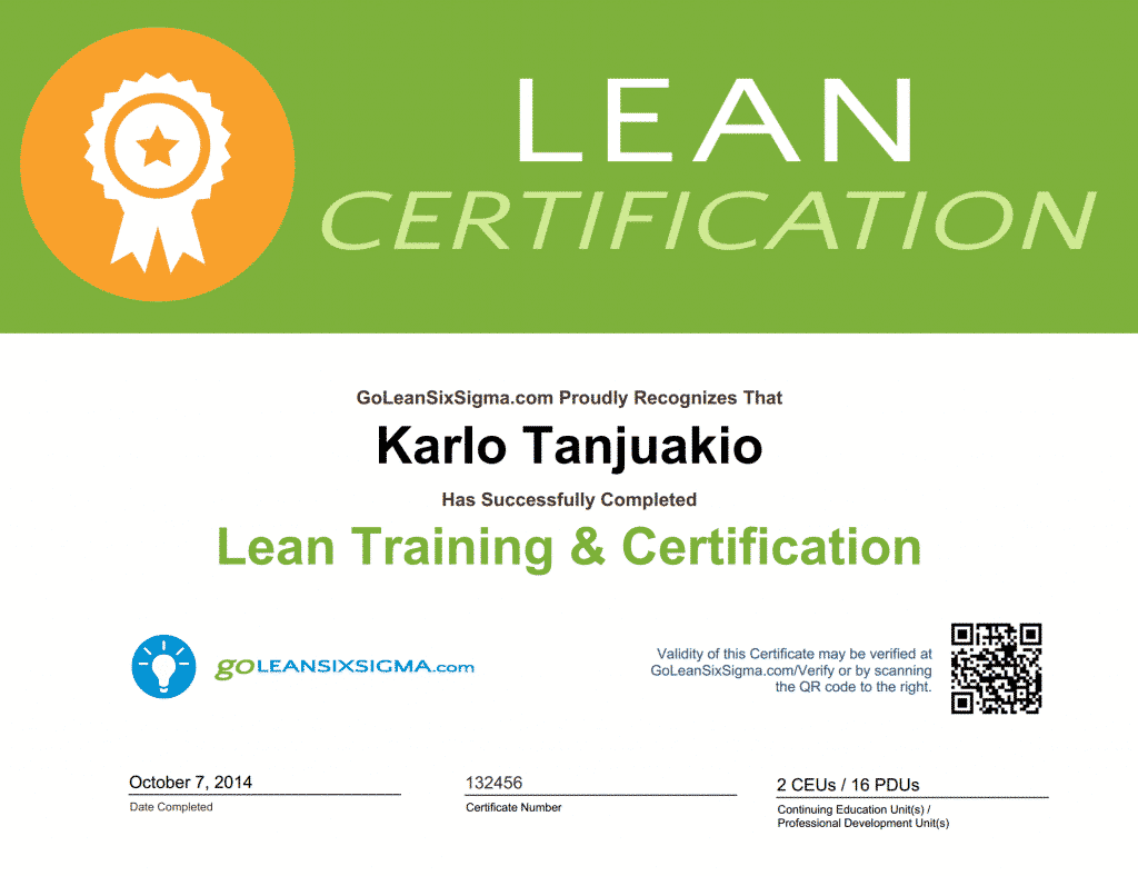 lean certification
